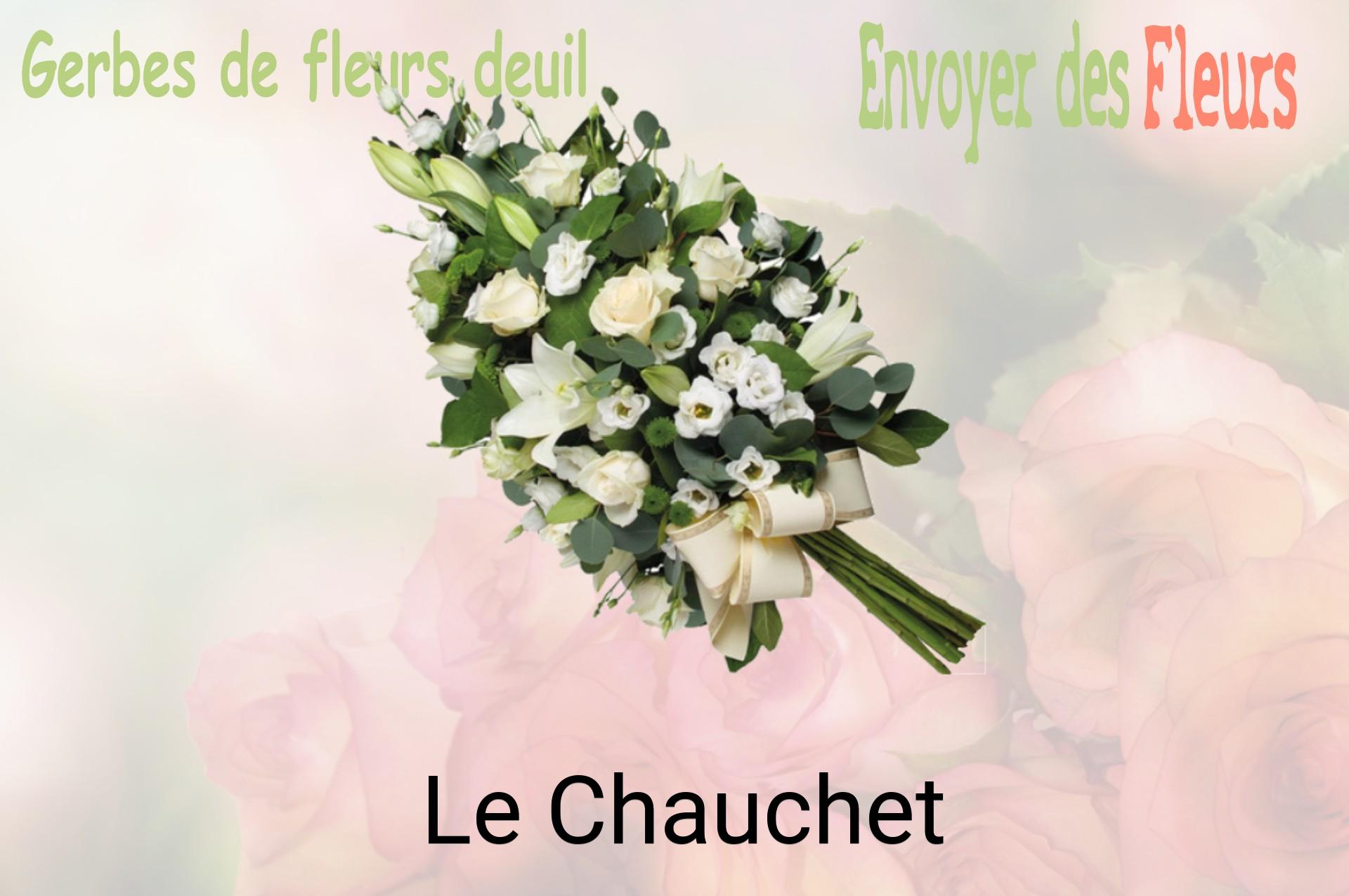 Gerbe de fleurs de deuil livrée à Le Chauchet